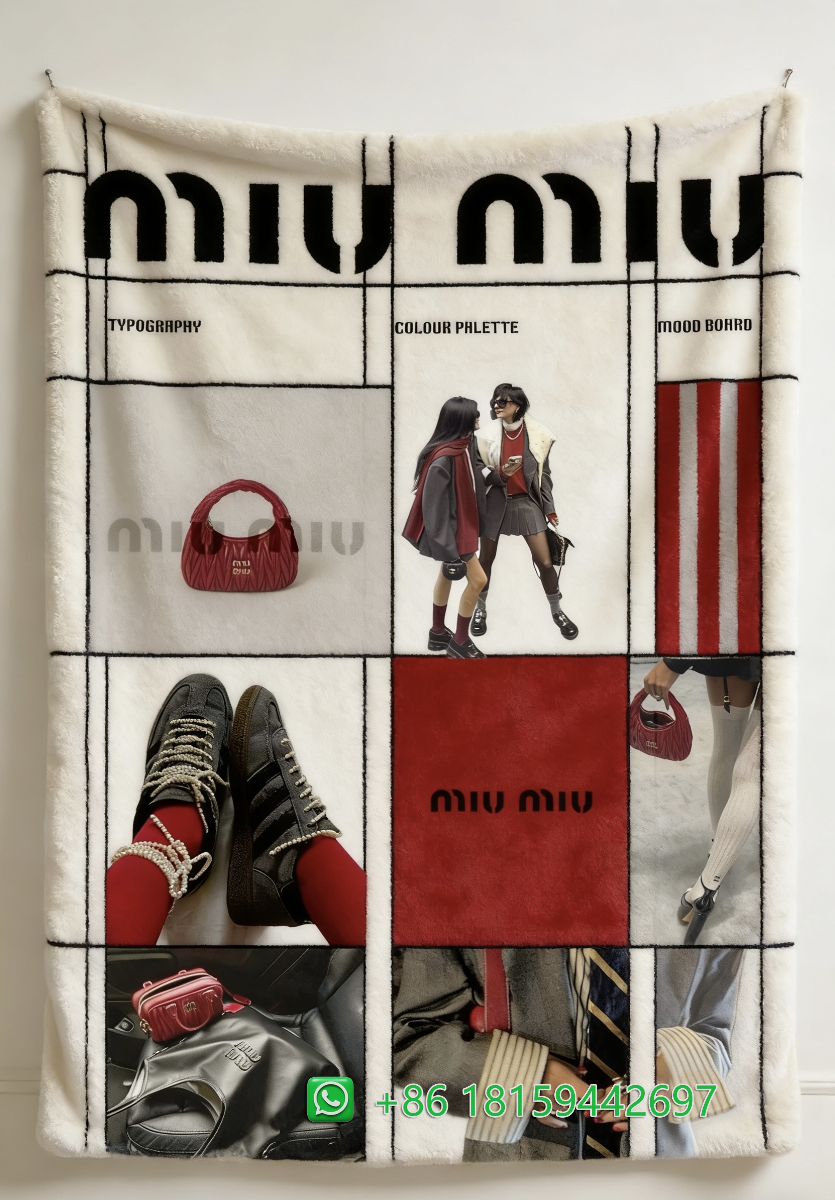 Miumiu Throw Blankets